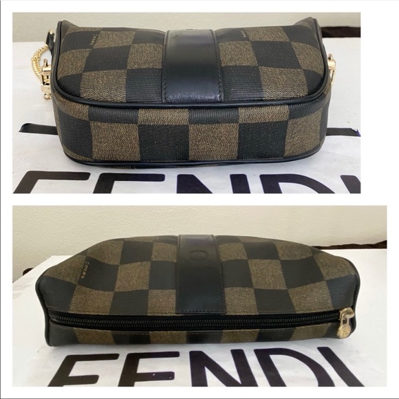 💼 Vintage FENDI Check Pattern Pouch/Crossbody - Picture 12 of 12